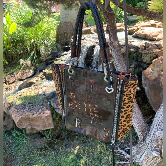 Brighton Fashionista Leopard Print Tote Bag - Picture 12 of 17